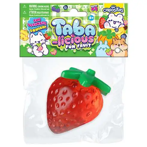 Taba-Licious Fun Fruit Strawberry 3-Inch Squeeze Toy