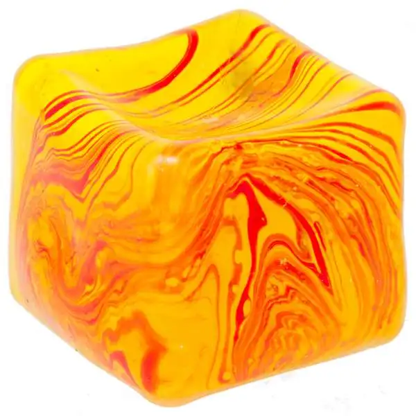 Chilly Cube Marble Swirl YELLOW 2.5-Inch Stress Squishy Fidget Toy