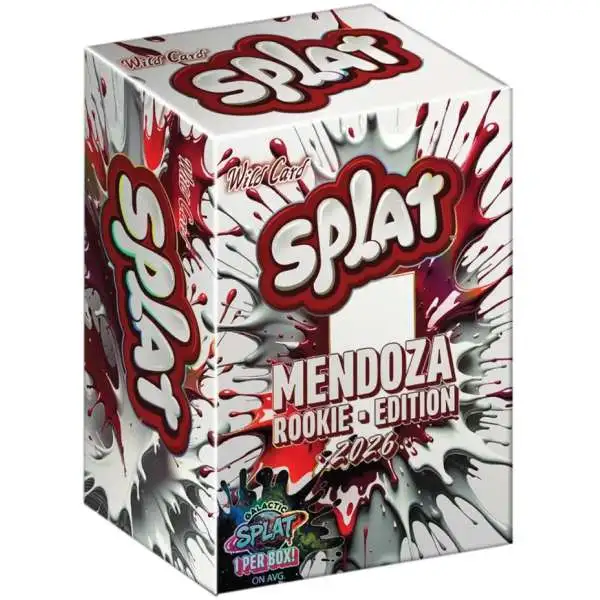 NFL Wild Card 2026 Splat Mendoza Rookie Edition Football Trading Card JUMBO Box