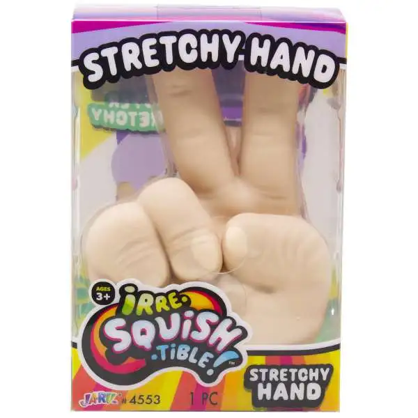 Irre-Squish-Tible! Stretchy Hand 5-Inch Squeeze Toy [Peace Sign]