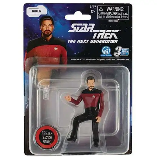 Star Trek The Next Generation 3 Point Seven Five Commander Riker 3.75-Inch Figure