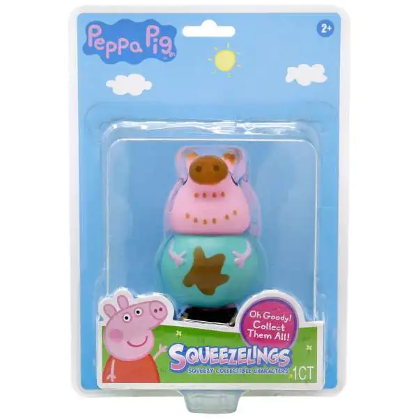 Peppa Pig Squeezelings Daddy Pig 3-Inch Vinyl FIgure [Muddy]