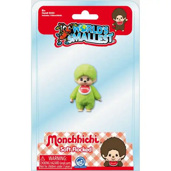World's Smallest Soft Flocked Monchhichi Mini Figure [Green]