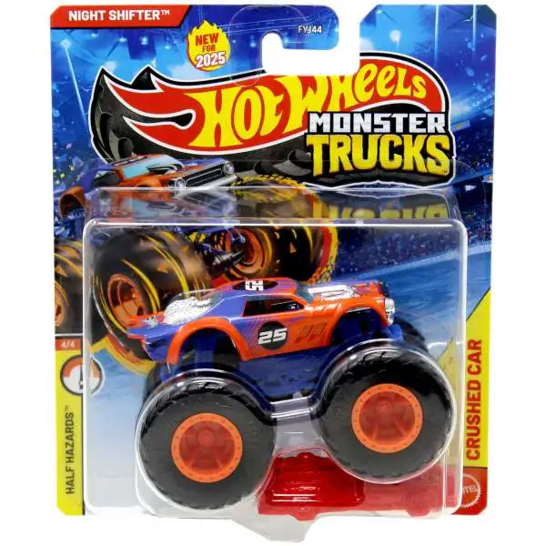 Hot Wheels Monster Trucks Half Hazards Night Shifter Diecast Car