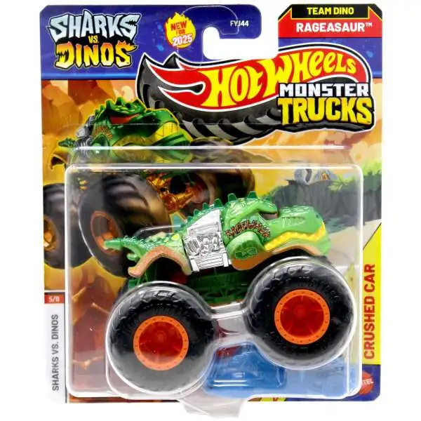 Hot Wheels Monster Trucks Sharks vs. Dinos Rageasaur Diecast Car
