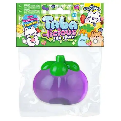 Taba-Licious Fun Fruit Plum 3-Inch Squeeze Toy