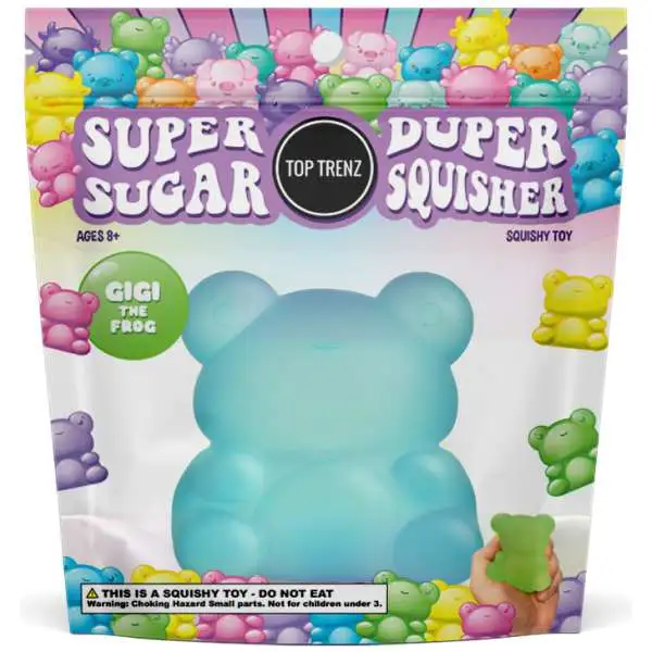 Super Duper Sugar Squisher Gigi the Frog BLUE Squish Toy