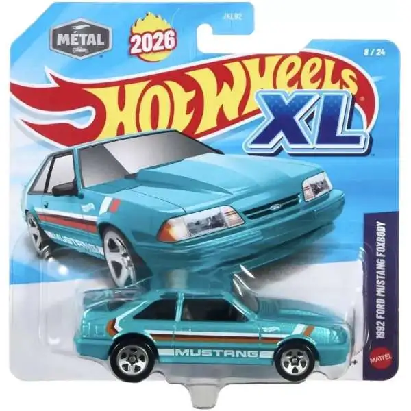 Hot Wheels XL 1992 Ford Mustang Foxbody Die Cast Car