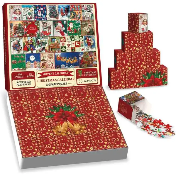 Christmas Calendar Advent Calendar Jigsaw Puzzle [1000 Pieces]