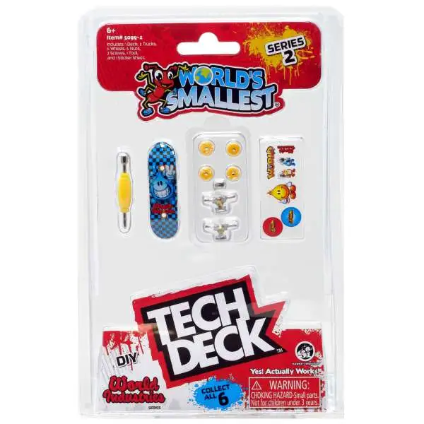 World's Smallest Tech Deck Series 2 World Industries Micro Skateboard [Wet Willie Checker]