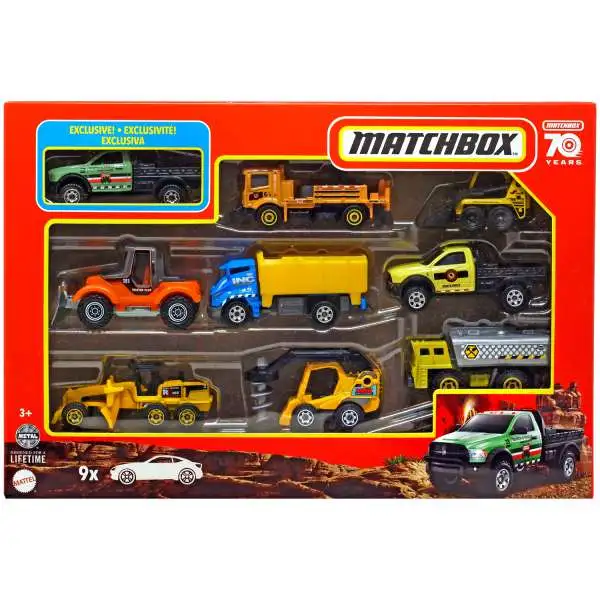 Matchbox Diecast Car 9-Pack [Ram Search & Rescue]
