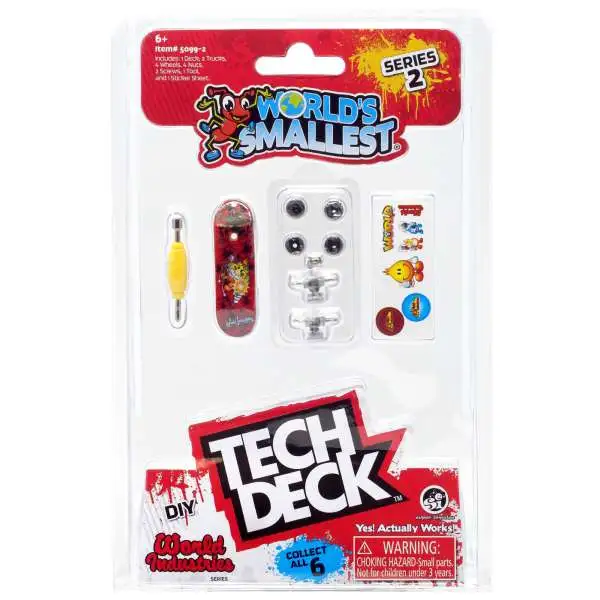 World's Smallest Tech Deck Series 2 World Industries Micro Skateboard [Flame Boy Chopper]