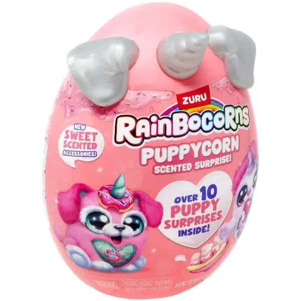 Rainbocorns Puppycorn Scented Surprise! Series 8 SILVER Mystery Slow Rise Plush [Over 10 Puppy Surprises Inside!]