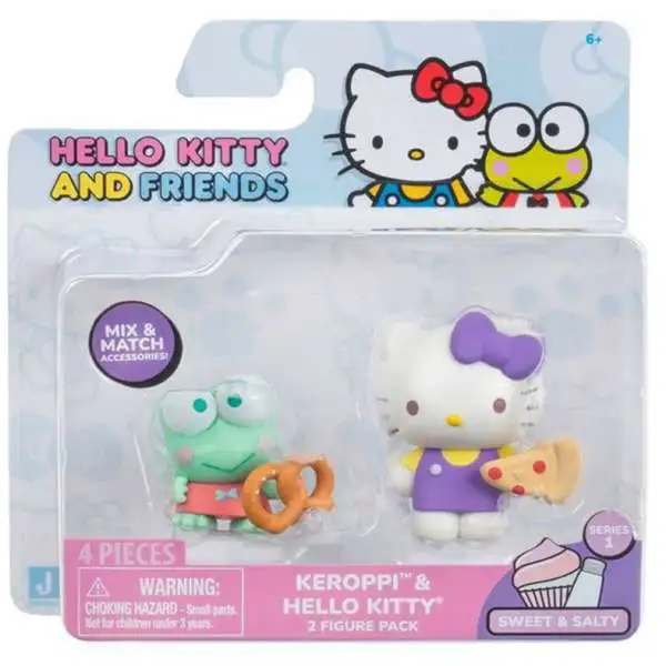 Sanrio Hello Kitty & Friends Series 1 Sweet & Salty Keroppi & Hello Kitty 2-Inch Mini Figure 2-Pack