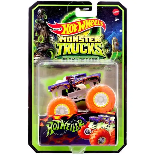 Hot Wheels Monster Trucks Glow in the Dark Hotweiler Diecast Car