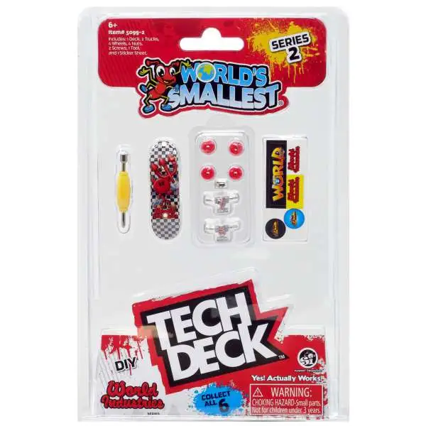 World's Smallest Tech Deck Series 2 World Industries Micro Skateboard [Devilman]