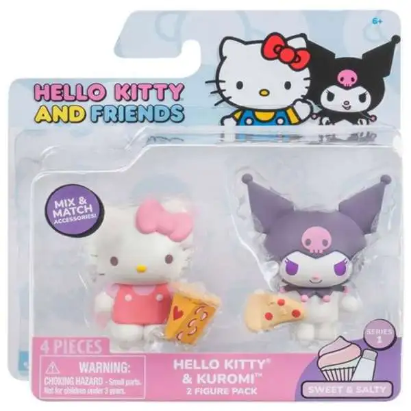 Sanrio Hello Kitty & Friends Series 1 Sweet & Salty Hello Kitty & Kuromi 2-Inch Mini Figure 2-Pack