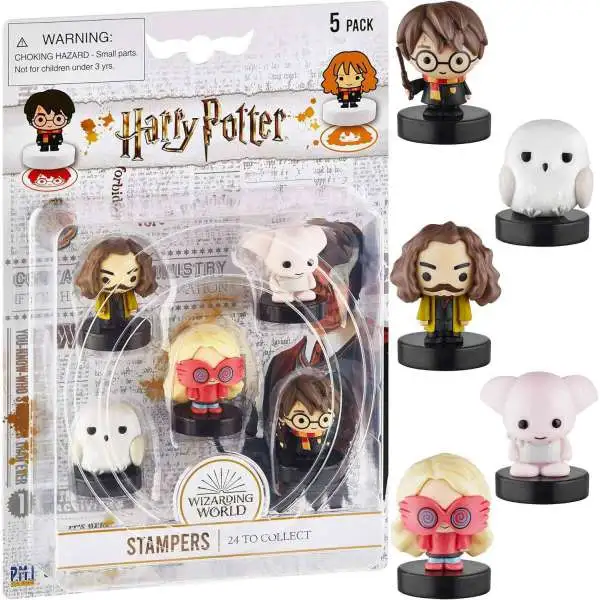 Harry Potter, Hedwig, Doby, Luna Lovegood & Sirius Black Stamper 5-Pack [Damaged Package]