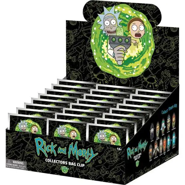 3D Figural Foam Bag Clip Series 5 Rick & Morty Mystery Box [24 Packs]