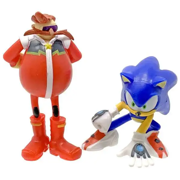 Sonic The Hedgehog Prime Collectible Figures Dr. Eggman & Sonic 2.5-Inch Mini Figure 2-Pack