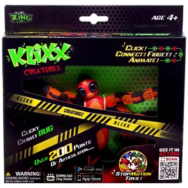 Klixx Creaturez Fire Ant Figure [Red & Black]
