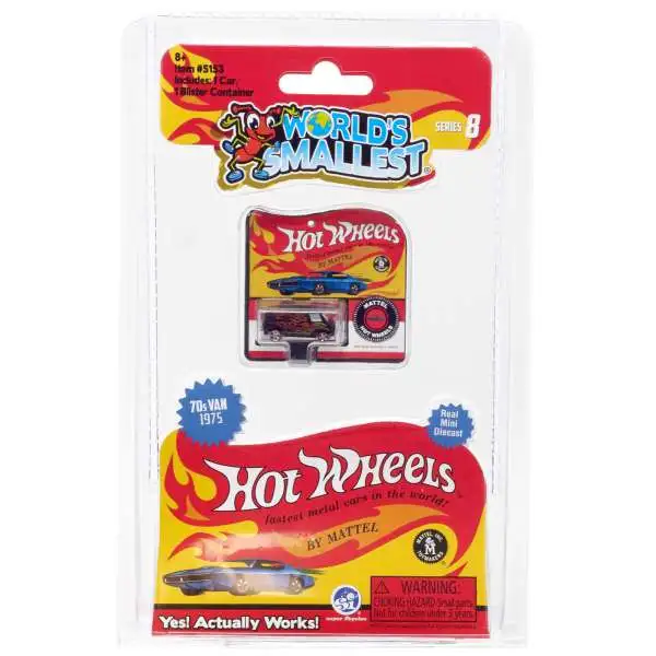 World's Smallest Hot Wheels Series 8 70's Van 1975 Diecast Car