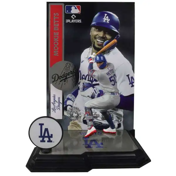 McFarlane Toys MLB Los Angeles Dodgers Sports Baseball Mookie Betts 7-Inch Posed Figure [Platinum Edition]