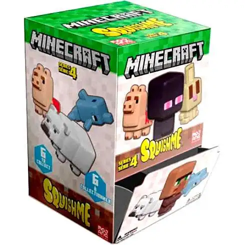 Minecraft SquishMe Série 2 – Jouet Anti-stress En Mousse, Collection 6 Personnages, Odeur Sucrée