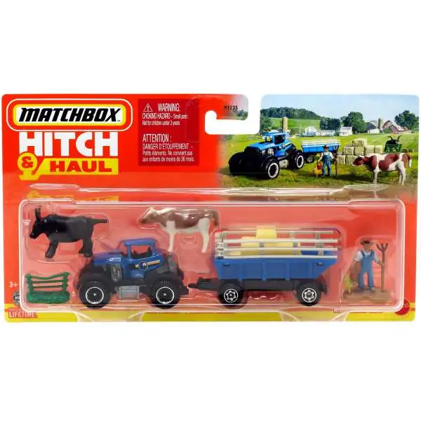Matchbox Hitch & Haul Dirtstroyer / MBX Farm Trailer Diecast Vehicle [MBX Farm Life]