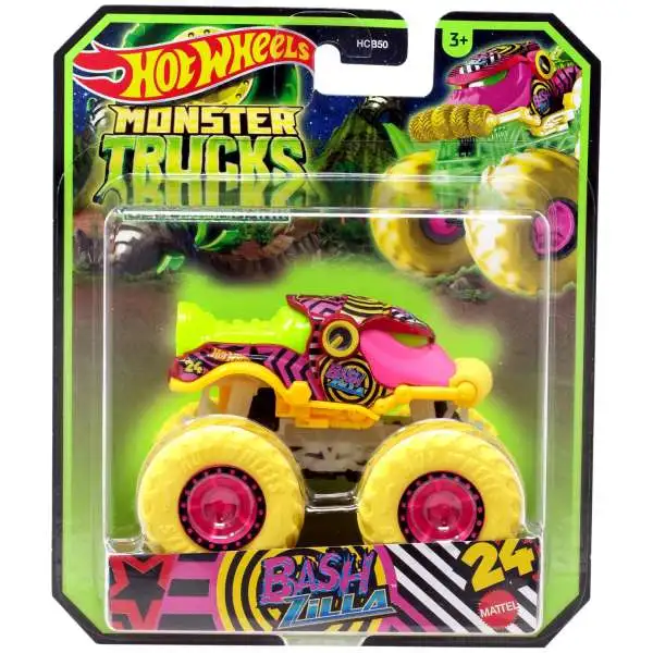 Hot Wheels Monster Trucks Glow in the Dark Bash Zilla Diecast Car