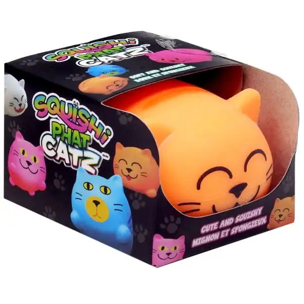 Squishi Phat Catz Orange Squeeze Toy