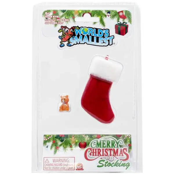 World's Smallest Merry Christmas Stocking [Teddy Bear]