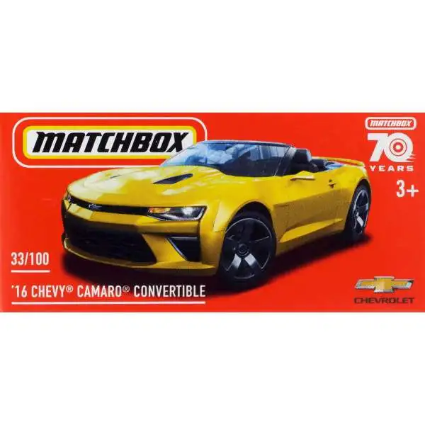Matchbox 70th Anniversary Drive Your Adventure '16 Chevy Camaro Convertible Diecast Car