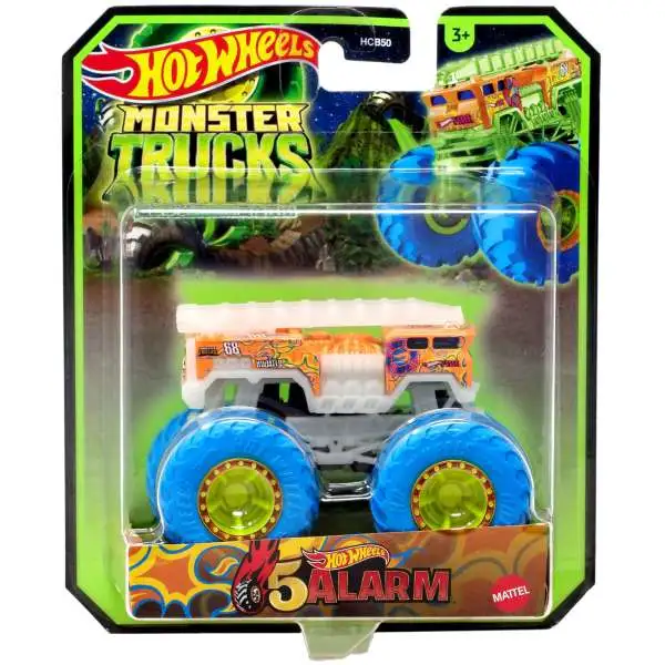 Hot Wheels Monster Trucks Glow in the Dark 5 Alarm Diecast Car [2024]