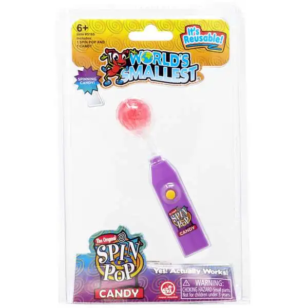 World's Smallest The Original Spin Pop Purple Candy