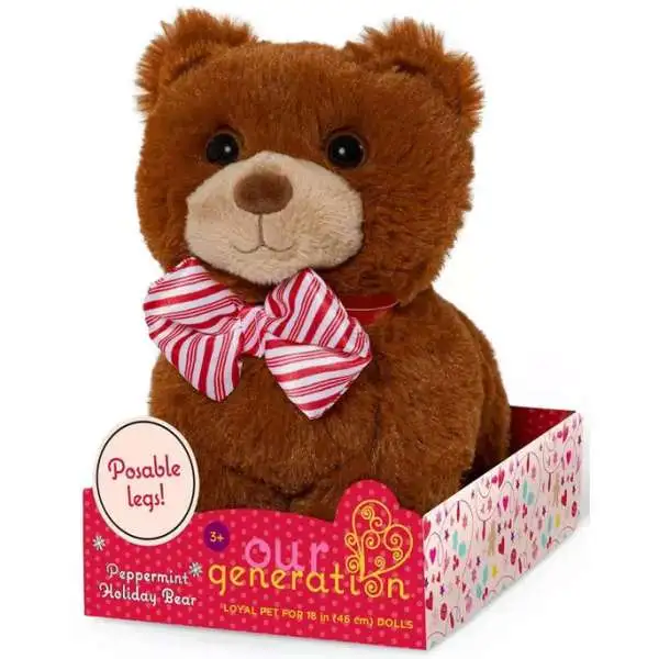 Our Generation Peppermint Holiday Bear 6-Inch Plush
