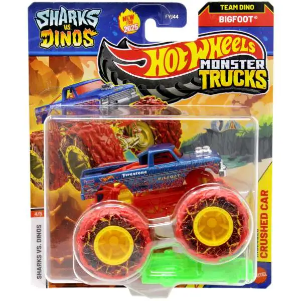 Hot Wheels Monster Trucks Sharks vs. Dinos Bigfoot Diecast Car