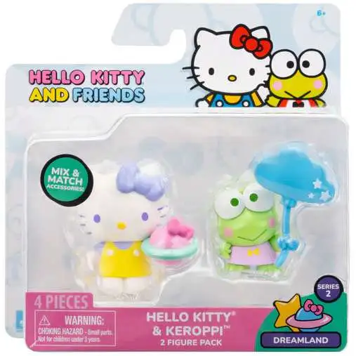 Sanrio Hello Kitty & Friends Series 2 Dreamland Hello Kitty & Keroppi 2-Inch Mini Figure 2-Pack