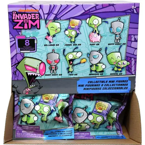 Nickelodeon Invader Zim Collectible Mini Figure Mystery Box [24 Packs]