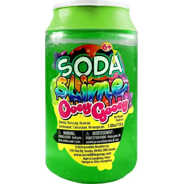 Soda Slime Ooey Gooey GREEN 3.88Oz Slime