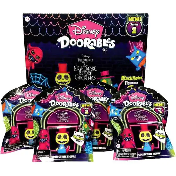 Disney Doorables Blacklight Series 2 The Nightmare Before Christmas Mystery Box [24 Packs]