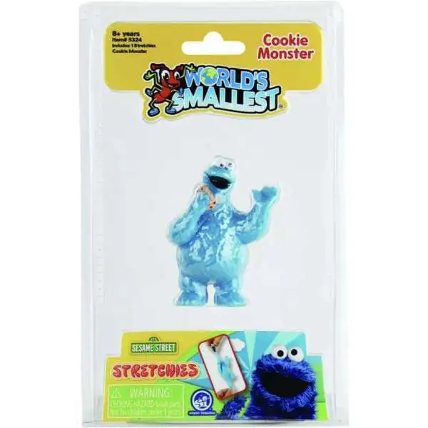 World's Smallest Sesame Street Stretchies Cookie Monster 3-Inch Figure