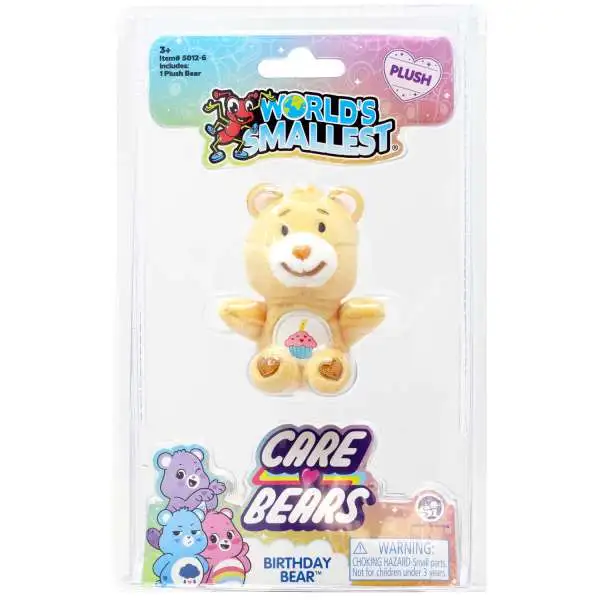 World's Smallest Care Bears Series 6 Birthday Bear Plush