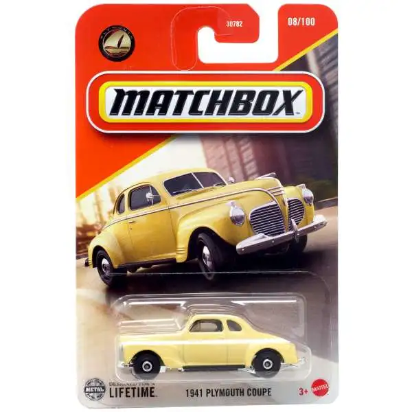 Matchbox 1941 Plymouth Coupe Diecast Car [Yellow]
