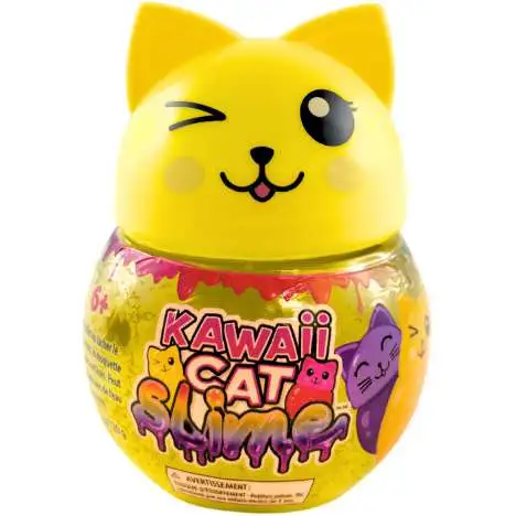 Kawaii Cat Slime YELLOW 5.6Oz Slime