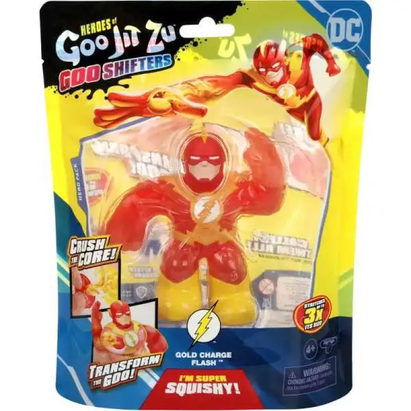 Heroes of Goo Jit Zu DC Goo Shifters Gold Charge Flash Action Figure