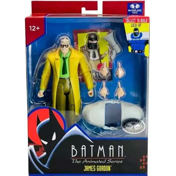 McFarlane Toys DC The Animated Series Build Lock-Up Series Commissioner James Gordon Action Figure [Platinum Edition]