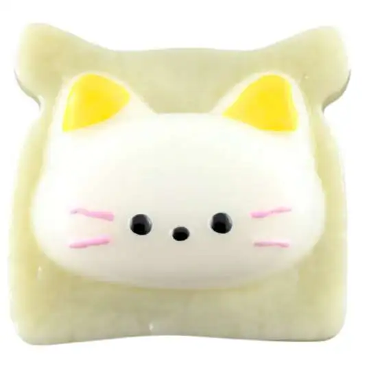 Taba OMG Stickies Food Cat 3.5-Inch Cling Toy [Bread]