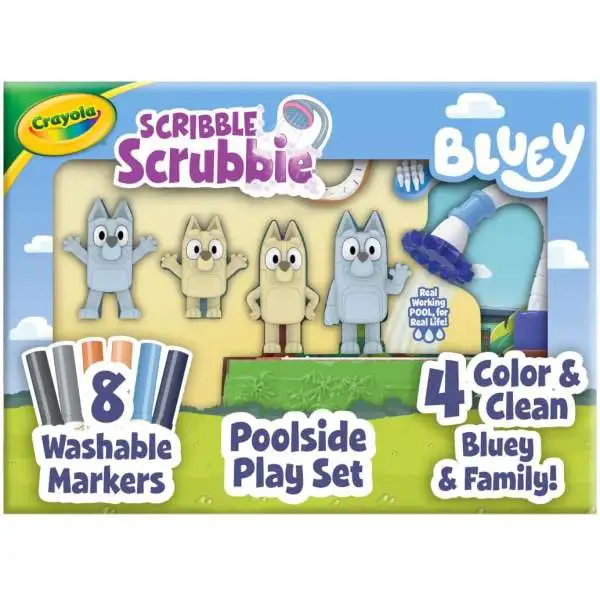 Bluey Crayola Scribble Scrubblie Poolside Play Set