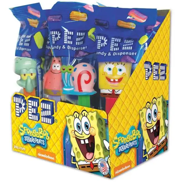 PEZ Spongebob Squarepants Spongebob Candy & Dispenser [1 RANDOM Character]